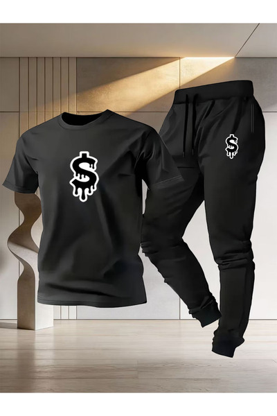 Rayan & Hoor Style Men's Printed tracksuit bottoms and t-shirt bottom top tra...