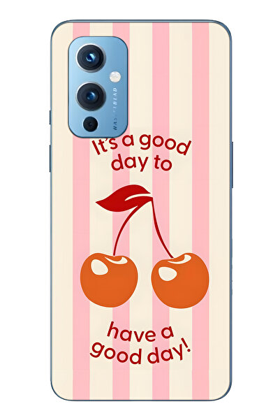 FLAMENKO حافظة هاتف شفافة متوافقة مع ون بلس 9 تشيري منقوش