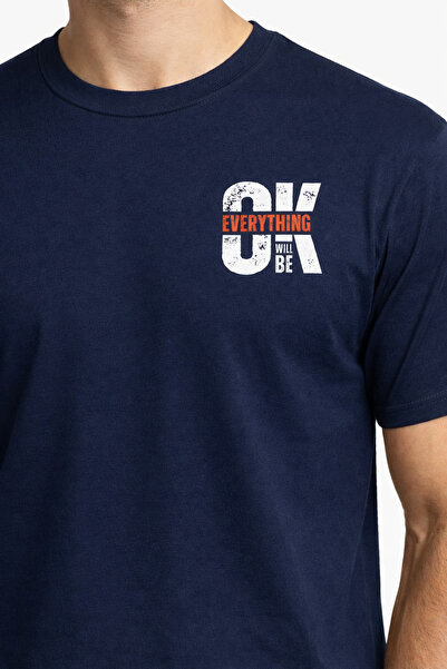 BEETON Unisex 100% Cotton Crew Neck "Everything Will Be Ok" Printed Oversized...