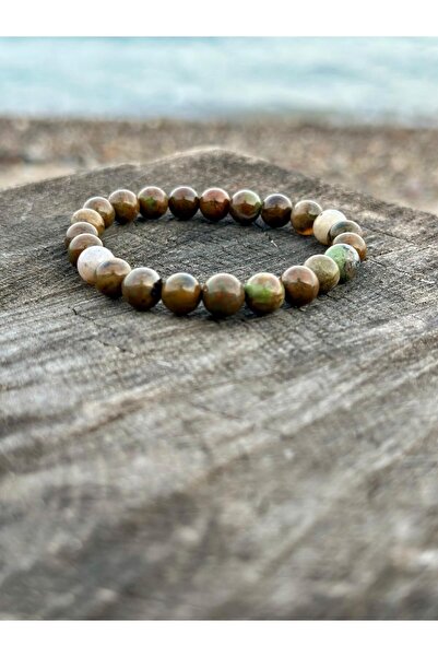 Zodyak Doğal Taş GOKÇEADA Natural Steel Green Opal Stone Bracelet