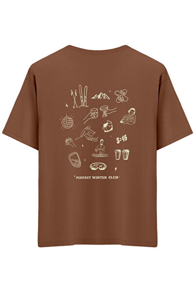 BetterThanCo Winter Club με τύπωμα Μπλουζάκι με λαιμόκοψη ποδηλάτου oversized