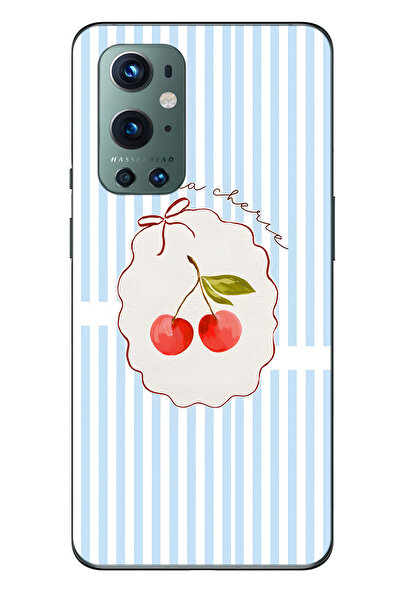 FLAMENKO حافظة هاتف شفافة متوافقة مع One Plus 9 Pro من Ma Cherie Kiraz منقوش