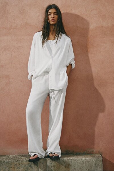 Pull & Bear Uzun kollu rustik gömlek