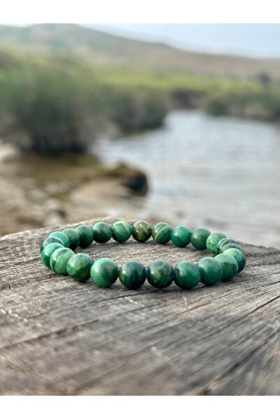 Zodyak Doğal Taş 8 mm African Jade Stone Men Women Natural Stone Bracelet Aa ...