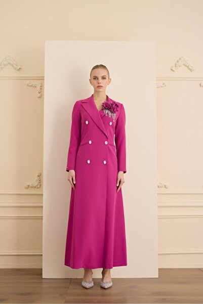 SENNA ROSE STONE DRESS Fuşya