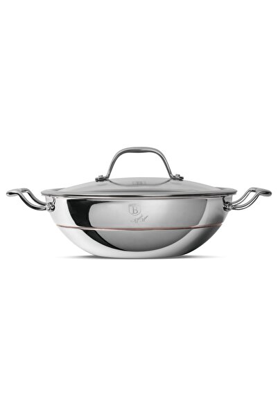 Berlinger Haus Stainless Steel Wok with Lid 24 cm, BH 8812, Copper Collection