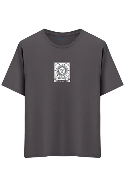 BetterThanCo My Day Printed Crew Neck Oversized T-Shirt