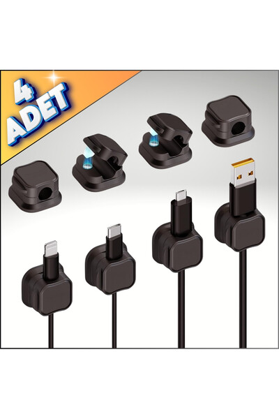 almital mobilya aksesuarları furniture accessories 4 ADET Kurippu Siyah Manye...