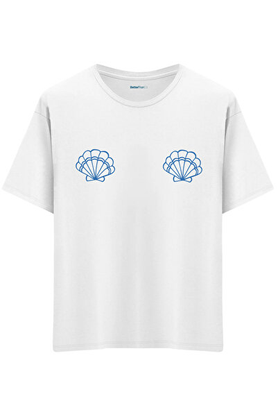 BetterThanCo Scoici cu imprimeu guler rotund supradimensionat tricou