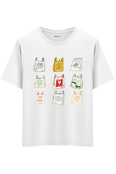 BetterThanCo Τσάντες με τύπωμα Μπλουζάκι με λαιμόκοψη oversized