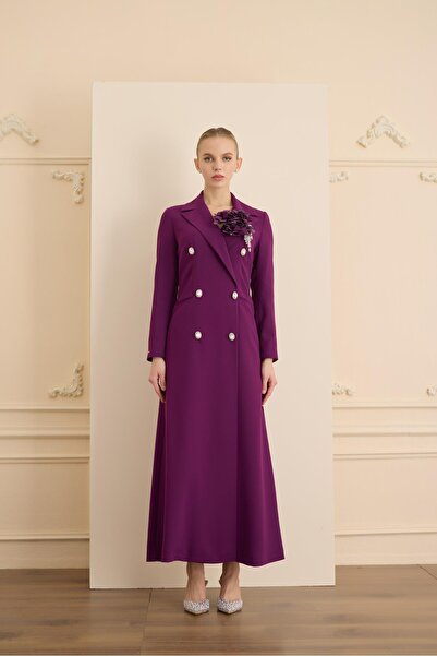 SENNA ROSE STONE DRESS Mürdüm