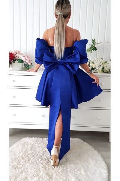 Voguesta Short Elegant Baby Doll Dress Carolina Blue