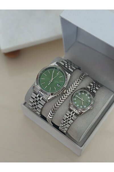 Spectrum Silver Steel Cord Double Wrist Watch