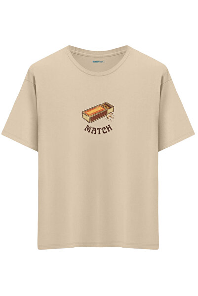 BetterThanCo متطابق! مطبوع تي شيرت كبير الحجم برقبة دائرية