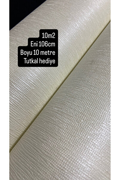 KOÇ YAPI DEKOR Tutkal hediye ithal 10m2 inci açık krem kendinden desenli doku...