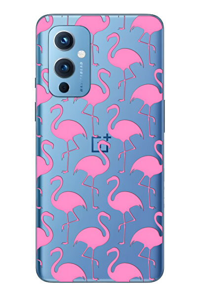 FLAMENKO حافظة هاتف شفافة متوافقة مع ون بلس 9 فلامينجو منقوش