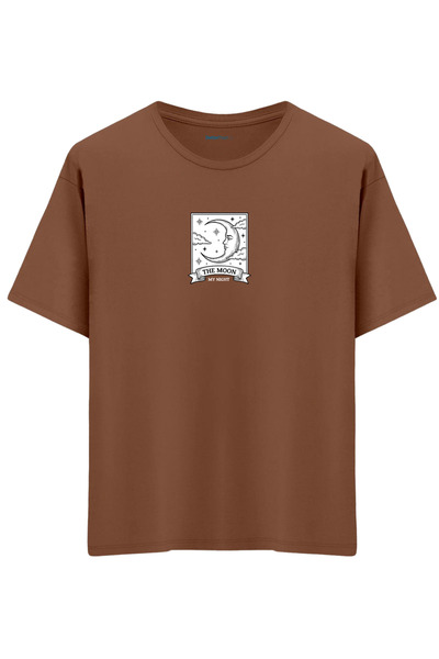 BetterThanCo My Night Printed Crew Neck Oversized T-Shirt