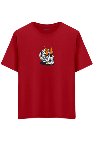BetterThanCo Rok zvezda Štampano okrugla kragna Oversize kroj T-shirt