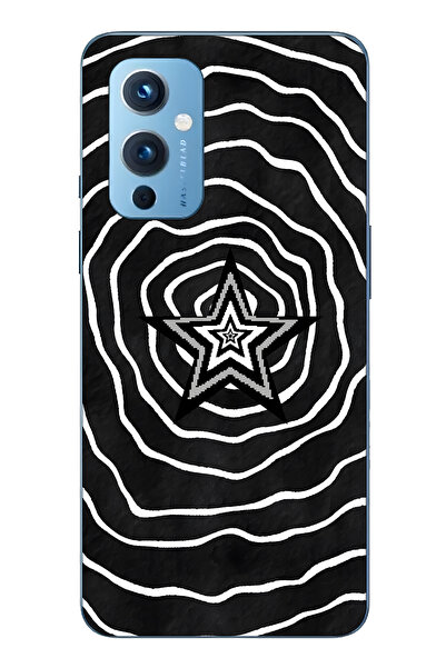 FLAMENKO حافظة هاتف شفافة متوافقة مع One Plus 9 باللونين الأسود والأبيض Yıldı...