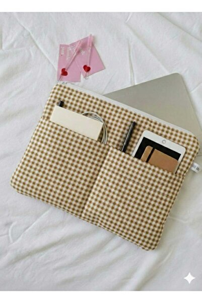 Handmade 31x24 cm Su Geçirmez Fermuarlı Cepli Tablet & Kitap Kılıfı | 10-12 I...