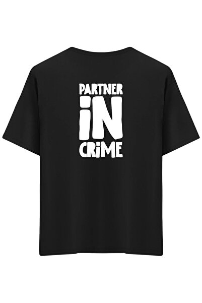 BetterThanCo Partner in Crime Printed Crew Neck Oversized T-Shirt