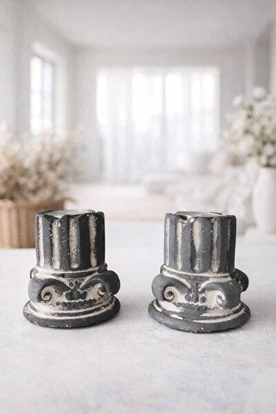 Dekoratif 2 li Sütun (2 adet tealight mum hediyemizdir)