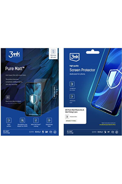 3MK All-Safe - AIO Pure Matt telefon uscat și umed montare 5 buc