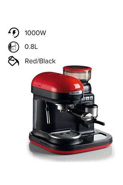 ARIETE Moderna Espresso Coffee Machine - 1318 0.8 L 1000 W Red/Black