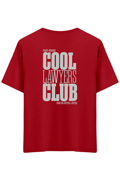 BetterThanCo Cool Lawyers Club Printed Crew Neck Oversized T-Shirt