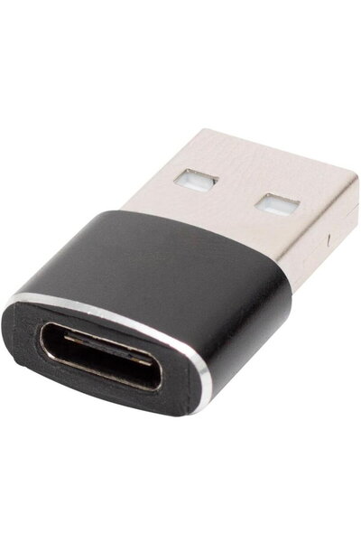 Somogyi Adaptor USB-C mama - USB-A tata, metalic