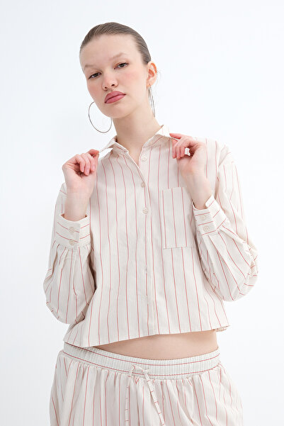 Addax Ριγέ Με τσέπες Πουκάμισο G17688