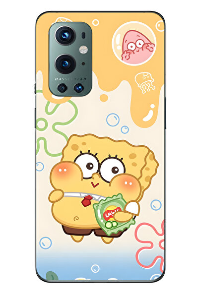 FLAMENKO حافظة هاتف سبونج بوب منقوش شفافة متوافقة مع ون بلس 9 برو