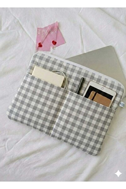 Handmade 31x24 cm Su Geçirmez Fermuarlı Cepli Tablet & Kitap Kılıfı | 10-12 I...