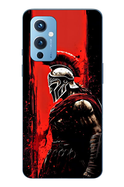 FLAMENKO حافظة هاتف شفافة متوافقة مع One Plus 9 Warrior Sparta منقوش