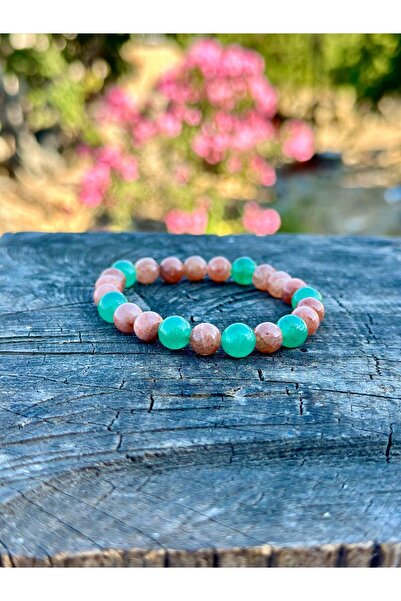 Zodyak Doğal Taş 8 mm Sun Stone Aventurine Stone Men's Women's Natural Stone ...