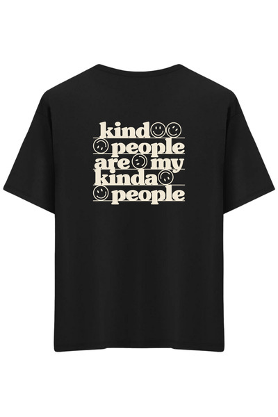 BetterThanCo Budi ljubazan Štampano okrugla kragna Oversize kroj T-shirt