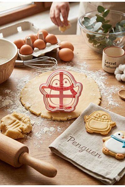 Onflow قالب كوكيز البطريق اللطيف - متوافق مع عجينة السكر والفوندان