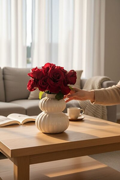 Onedekor Декоративна луксозна ваза Moris - бяла