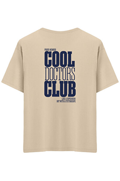 BetterThanCo Clubul Medicii Cool cu imprimeu guler rotund supradimensionat tr...