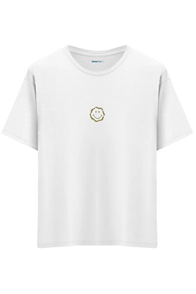 BetterThanCo Nice cu imprimeu guler rotund supradimensionat tricou
