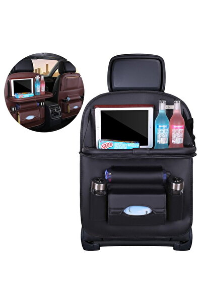 Hurtel Organizator auto pentru scaun, raft pliabil, mini masă auto neagră