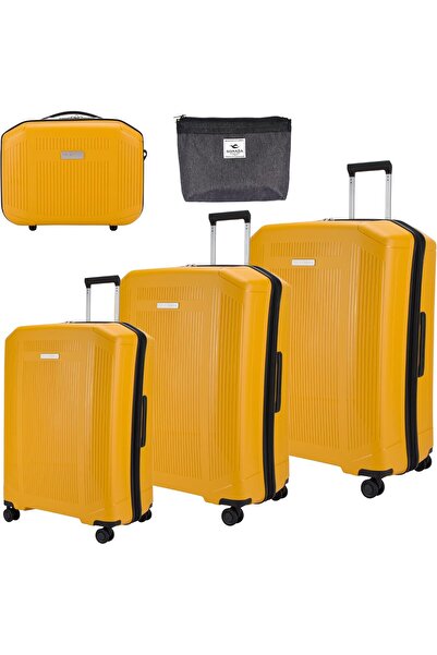 SONADA Unbreakable Luggage Set of 4 (Gold Orange)