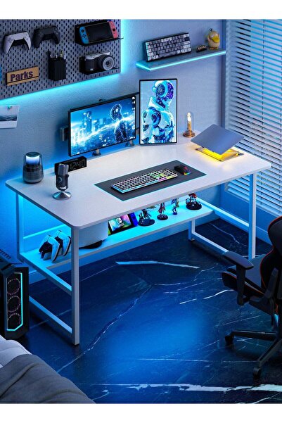 Lafulaifu 55*75cm Computer Desk With Storage Bookshelf Gaming Table
