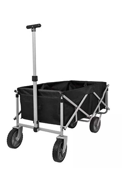 homez Collapsible Folding Wagon, 4 Wheel Outdoor Trolley With Handle 80KG Loa...