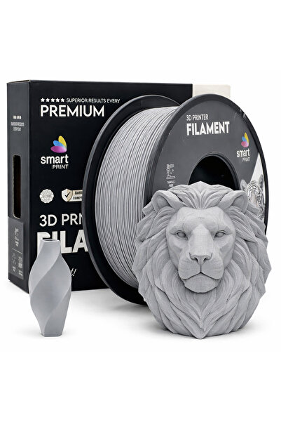 Smart Print PLA filament for 3D printer, 1 kg, 1.75 mm, matte, gray