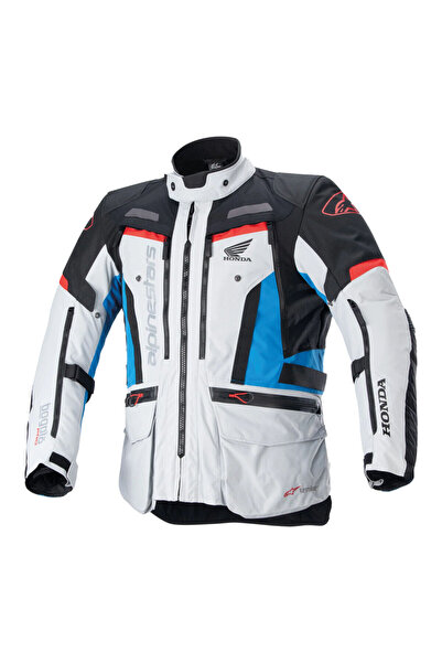 Alpinestars Honda Bogota PRO DS Korumalı Motosiklet Montu Gri Siyah Mavi