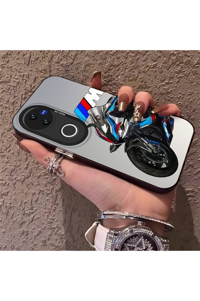 CHICASELUX Motorcycle Patterned Silicone Edge Hard Back Anti Fall Phone Case ...