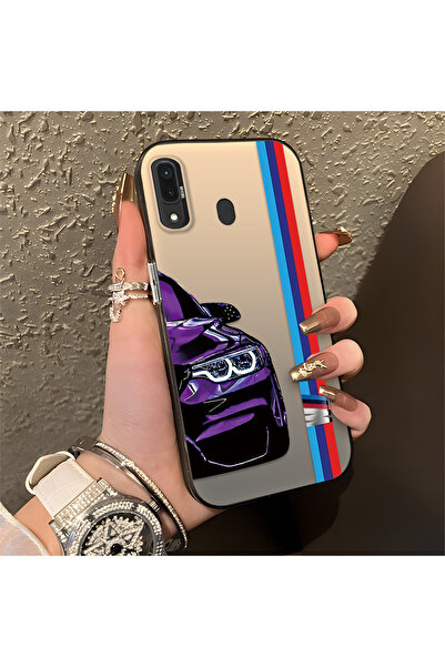 Hontinga حافظة هاتف سامسونج جالاكسي A30 متوافقة مع BMW منقوش مصنوعة من السيلي...