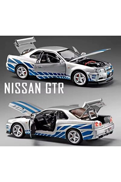 LONDIA Nissan Skyline GTR (R34) 1/24 Ölçek Diecast Model Metal Oyuncak Koleks...