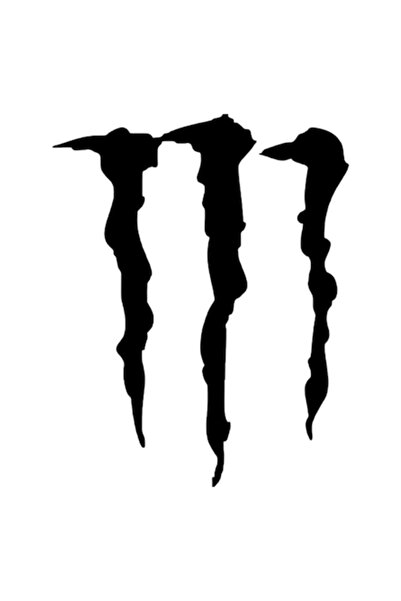 Universal Autocolant auto „Monstru”, 17x13cm, negru